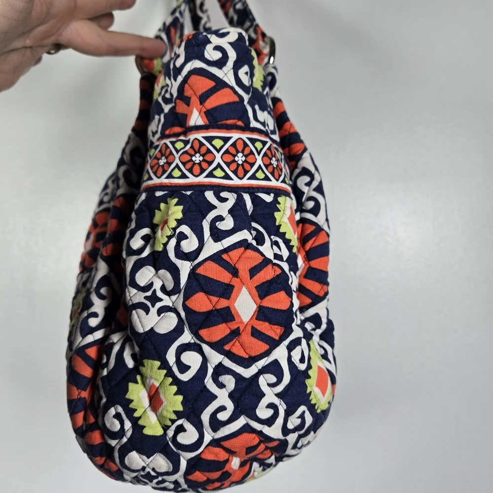 Vera Bradley Sun Valley Retired Print Quilted Zippered Tote Purse Shoulder Bag